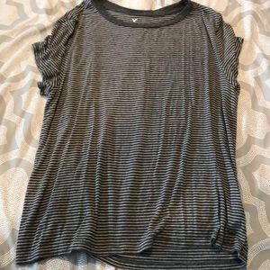 super soft striped grey shirt